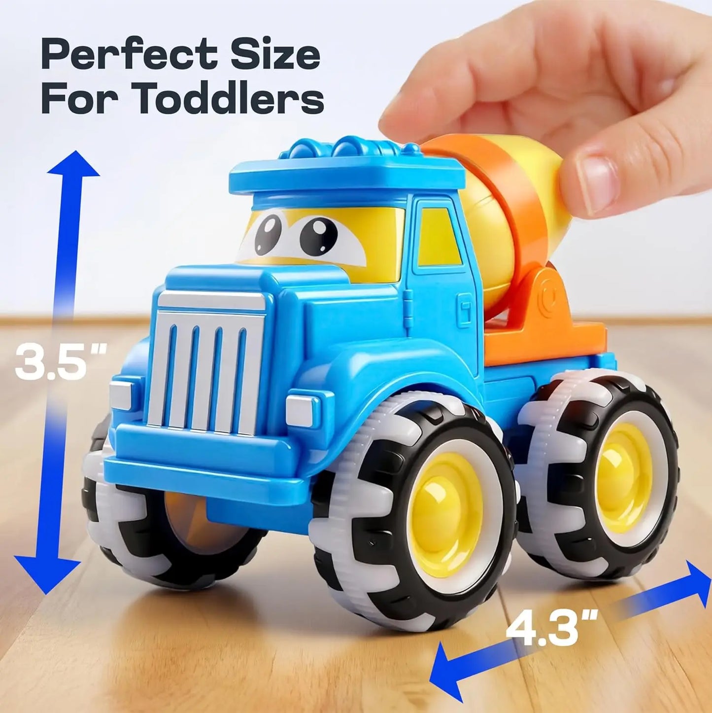 Joyfy GlowRover 3 Pack Monster Truck Toys City Construction Cars