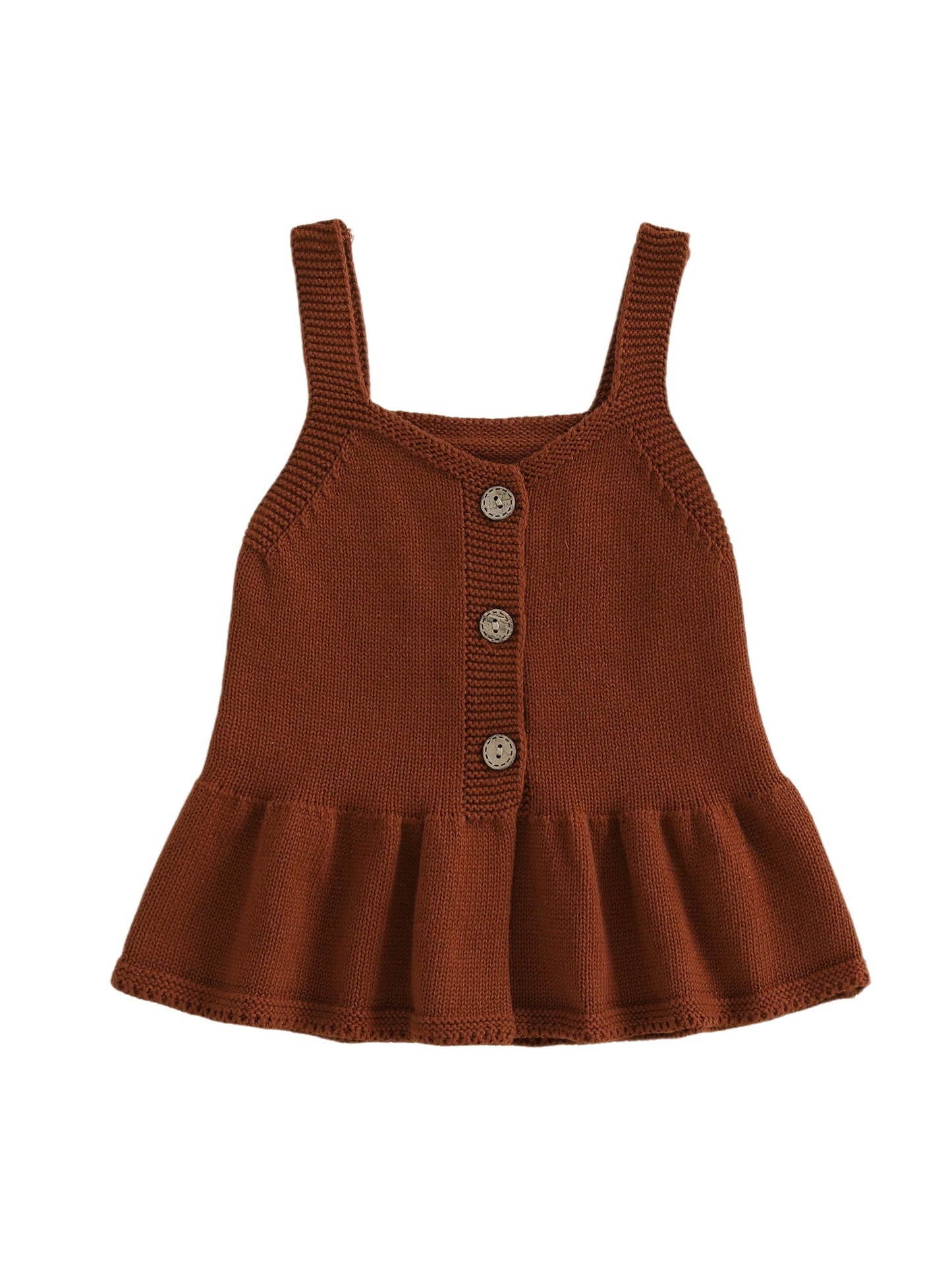 Ana Adorable V Neck Sleeveless Ruffled Top