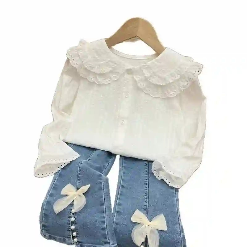 Lia Long Sleeve Princess Doll Collar Tops