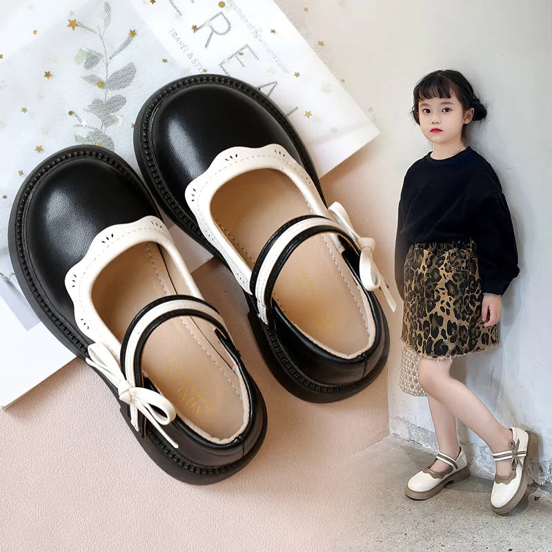 Girls' Princess Shoes 2025 Spring and Autumn New Style Girls' Little Leather Shoes Autumn Style Baby Fashion Single Shoes