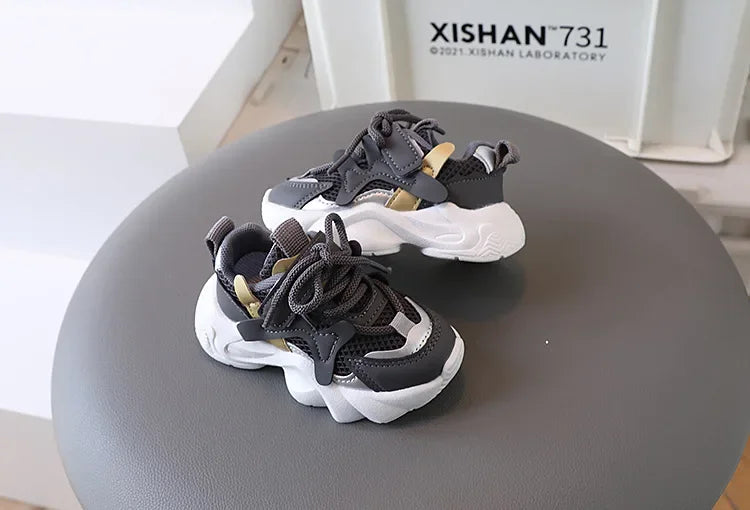 2024 Children's Sneakers Boy Spring Autumn Kids School Basketball Shoes Fashion Girls Causal Walking Shoes Breathable Non-slip