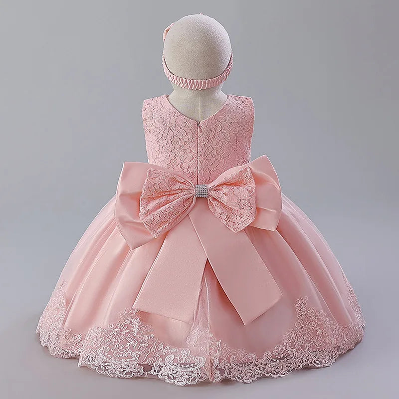 Baby Girl Dress, Little Princess Lace Color-block Baby First Year Old Summer Baby Dress