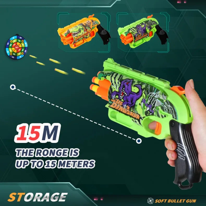 Kids Air Soft Bullet Gun Toys - Graffiti Shark Design