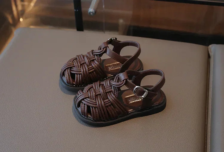New Sandals Summer Children's Woven Casual Baby Shoes Girls