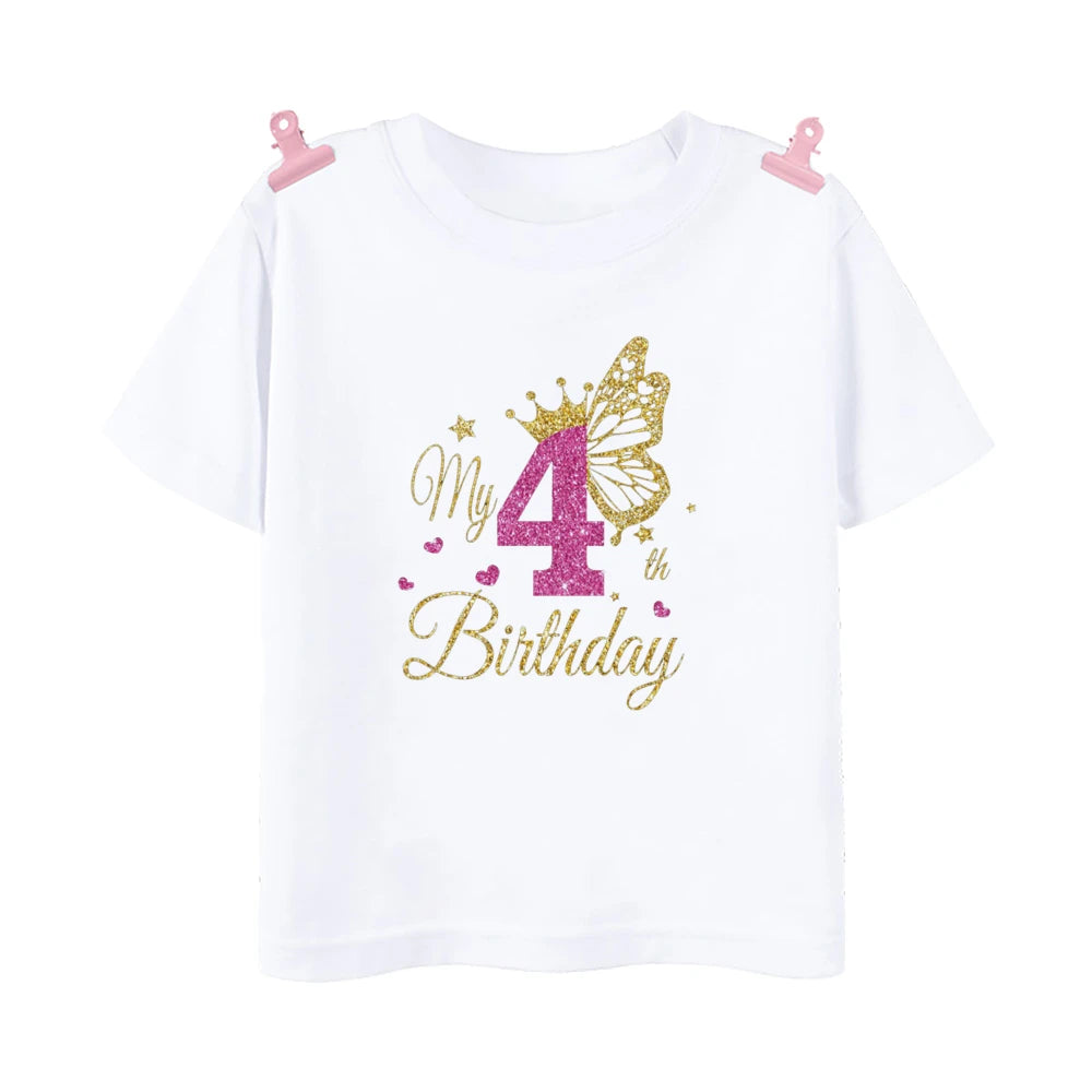 María Girls Birthday Wild Tee Girls Party T Shirt Butterfly Printed Clothes Kids - GuGuTon baby store - Baby Fashion - Toddlers Outfits - Babies Outfits - Toddler Clothes - Kids Clothing - Newborn Clothes - Newborn Wear - Kids Wear - Trending Clothes - Trending Outfits - Fall Fashion - Winter Fashion - Girls Clothes - Boys Clothes - Babies Wear - Kids Accessories - KidsWear - Summer Clothes - Summer Fashion - Summer Trend - Falls Sweaters - Tops - Bottom - Jeans - Blouse - Dresses - Newborn Dresses - Toys