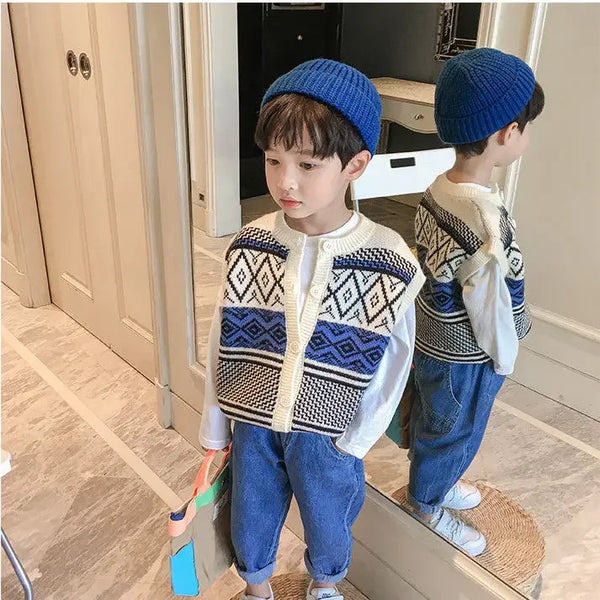 Will Cotton Vest Boy Sleeveless Sweater