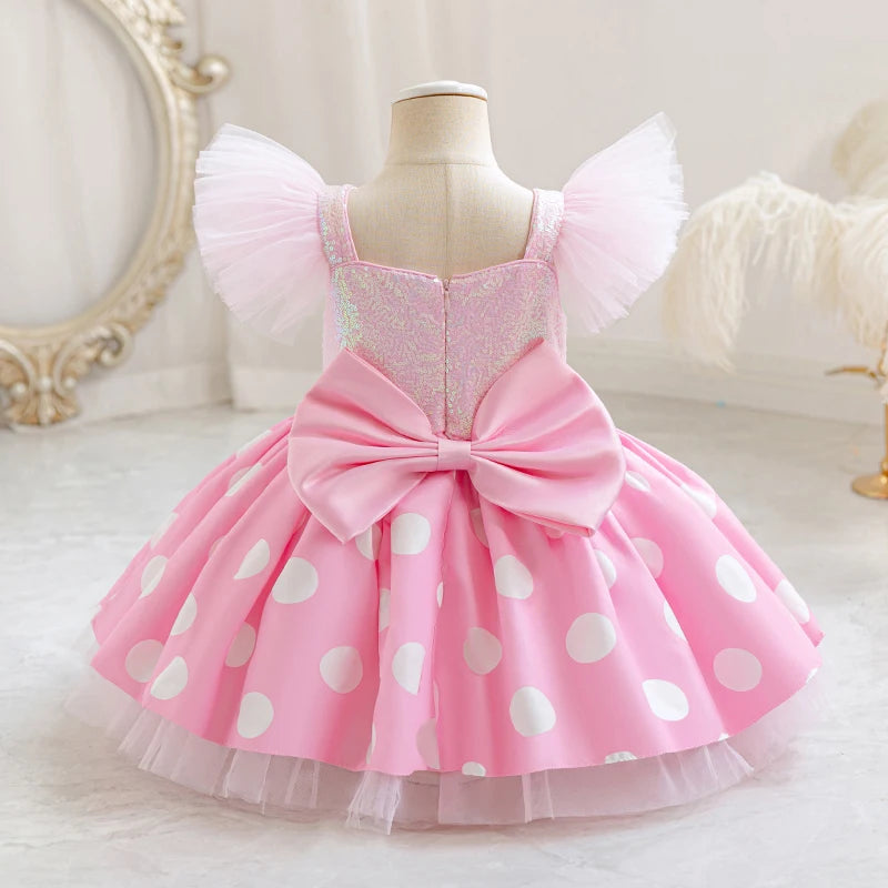 Girls' Princess Dress, Baby's First Birthday Tutu Dress, Flower Girl Wedding Dress