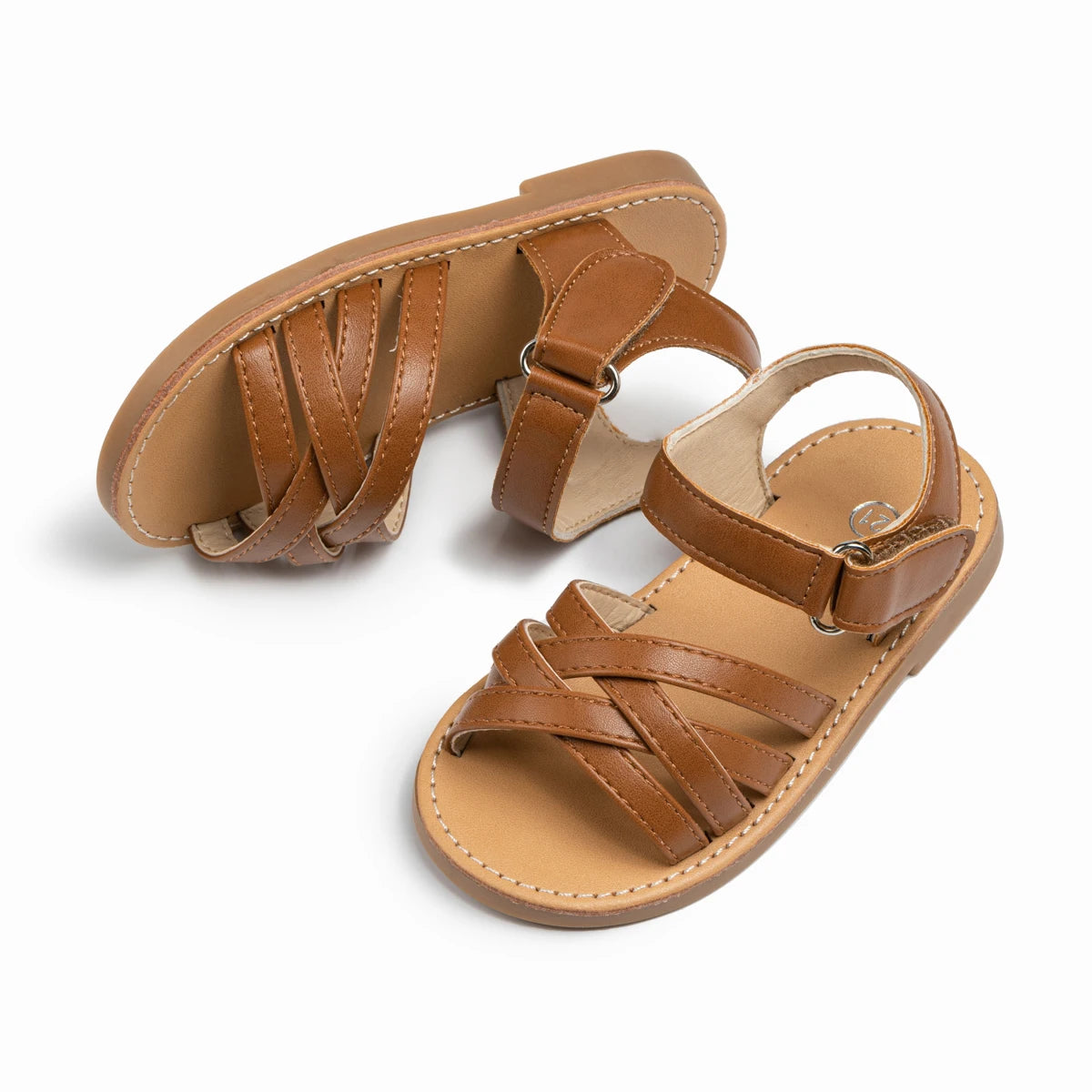 Girls Summer Sandals Kids Cross Strap Open Toe Shoes Toddler