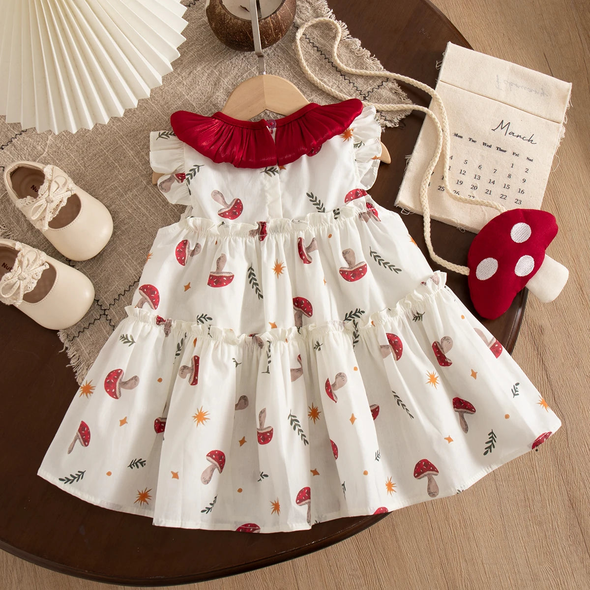 Girls' Dresses Summer Cartoon-Printed Cotton Sleeveless Baby Girls Dresses