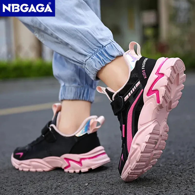 Girls Sneakers Fashion Non-Slip Casual Flat Running Shoes for Student's