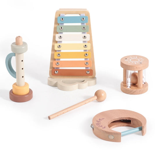Music Toys for Children Music Instruments Girl Toys Wooden Cartoon Educational Instruments