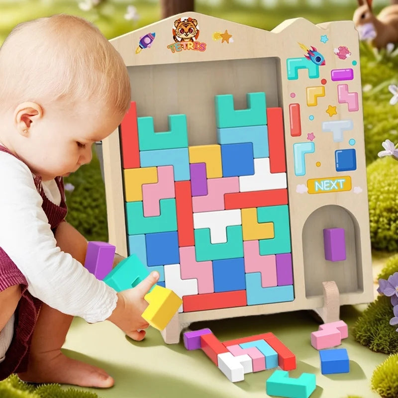 Tetris Building Blocks Children's Toys, 3d Jigsaw Puzzle Parent-child Games 3 To 6 Years Old
