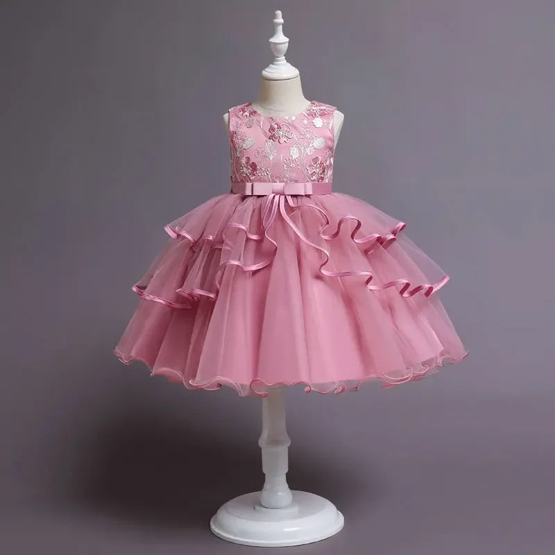 Fashion Prom Flower Girl Dresses Summer Kids Dresses 2-10 Years