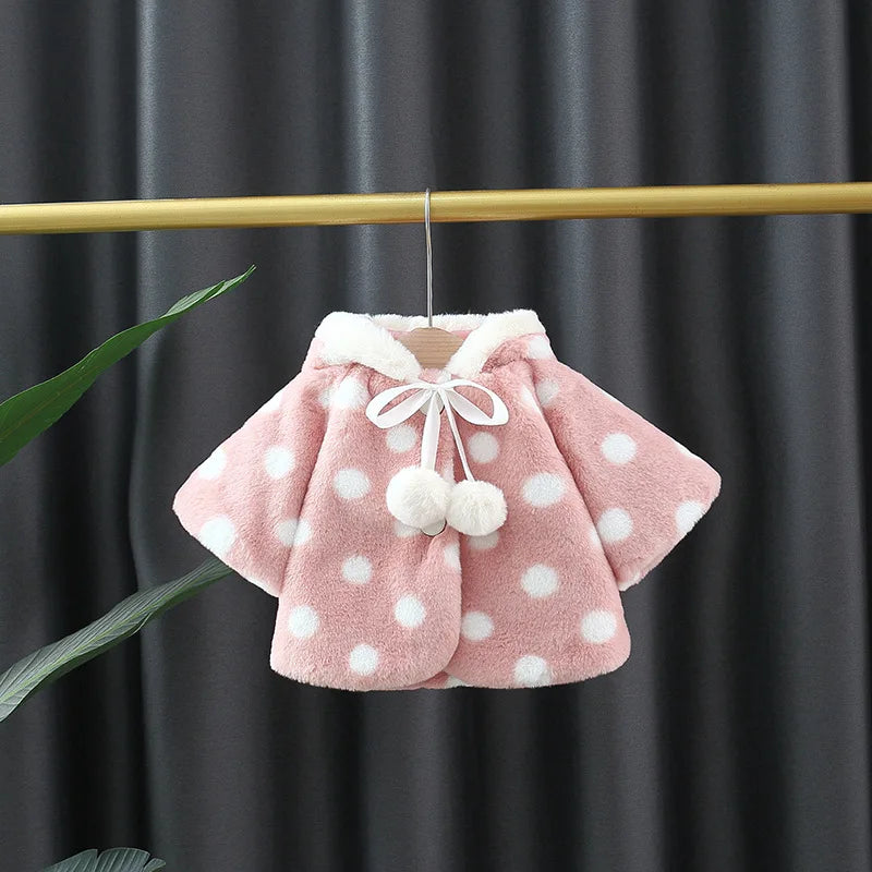 Matilda winter baby girls Jacket cape polka outerwear - GuGuTon baby store - Baby Fashion - Toddlers Outfits - Babies Outfits - Toddler Clothes - Kids Clothing - Newborn Clothes - Newborn Wear - Kids Wear - Trending Clothes - Trending Outfits - Fall Fashion - Winter Fashion - Girls Clothes - Boys Clothes - Babies Wear - Kids Accessories - KidsWear - Summer Clothes - Summer Fashion - Summer Trend - Falls Sweaters - Tops - Bottom - Jeans - Blouse - Dresses - Newborn Dresses - Toys