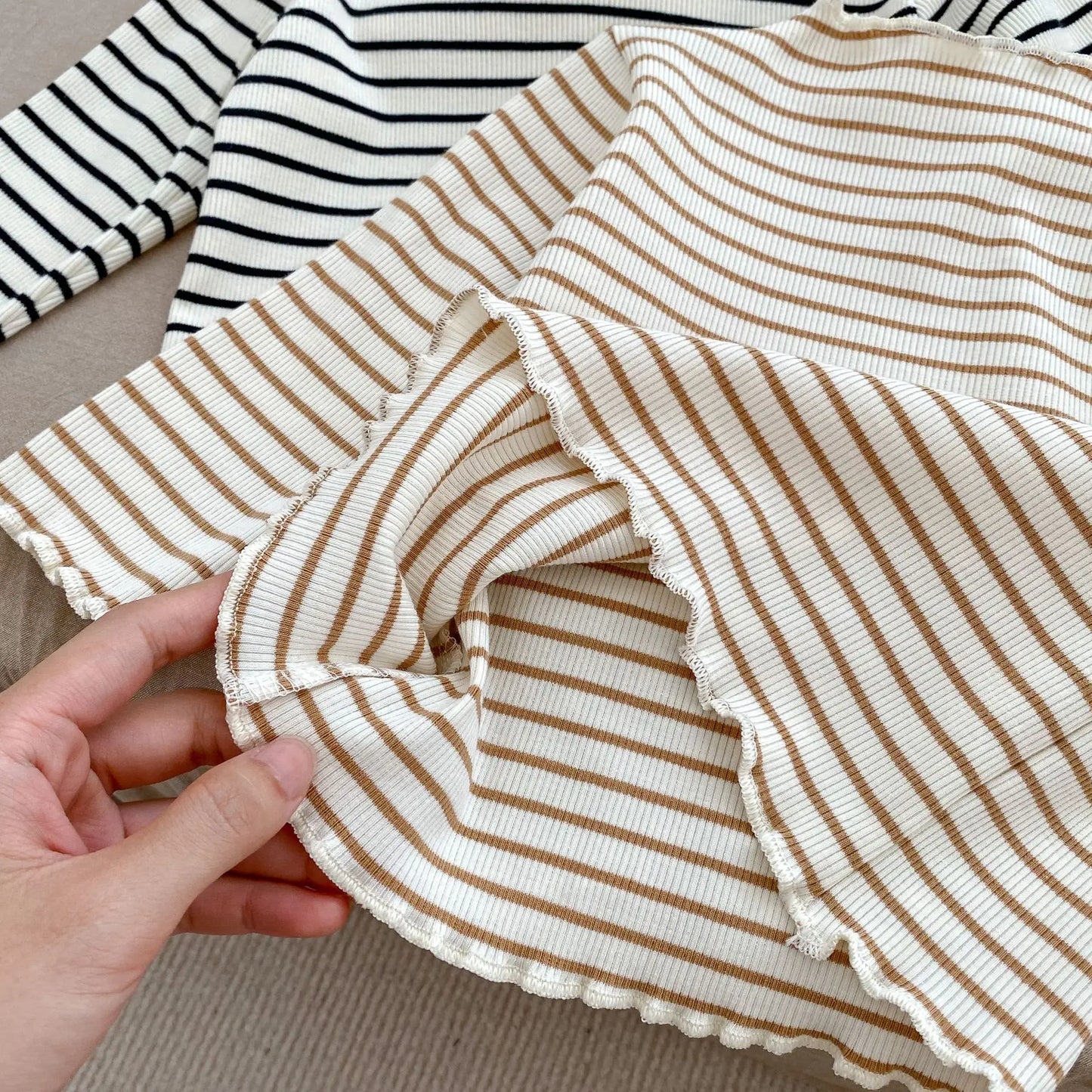 Ana Long Sleeve Cotton Casual Bottoming Tops