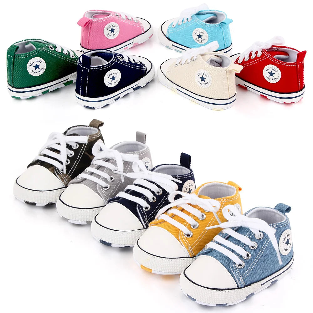 Spring New Baby Shoes Boy and Girl Classic Canvas Casual Sneakers