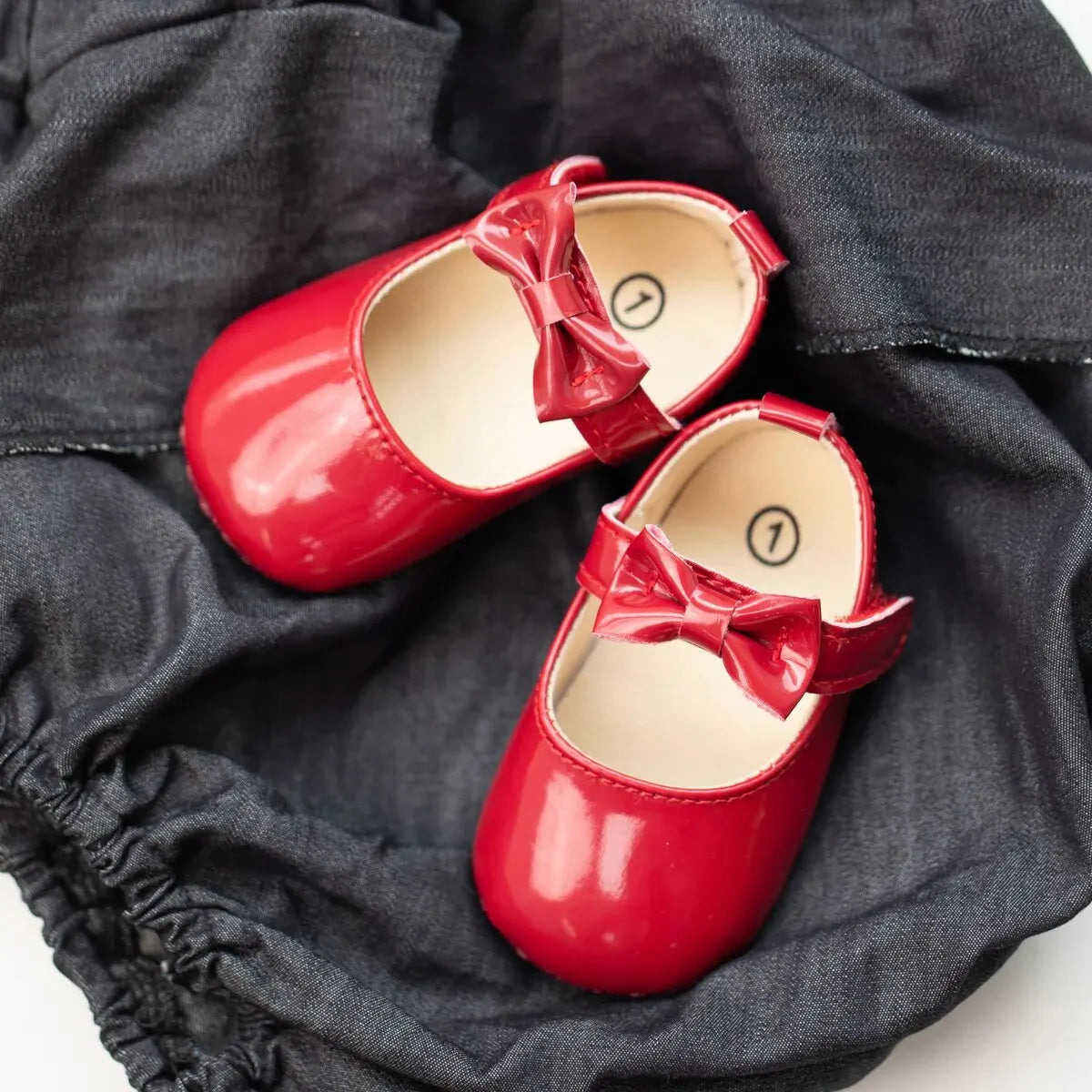 Meckior Baby Girls Shoes Bowknot Princess Dress Shoes PU Anti-slip Soft Sole