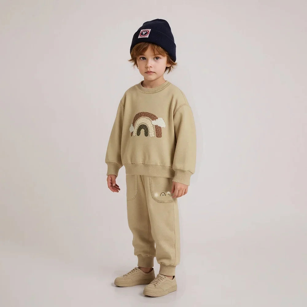 Antonio Fuzzy Patch Contrast Jogger Set