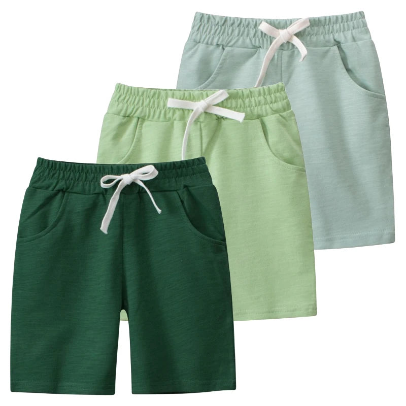 Alix Summer Solid Color Sports Shorts Boys  Elastic Waist