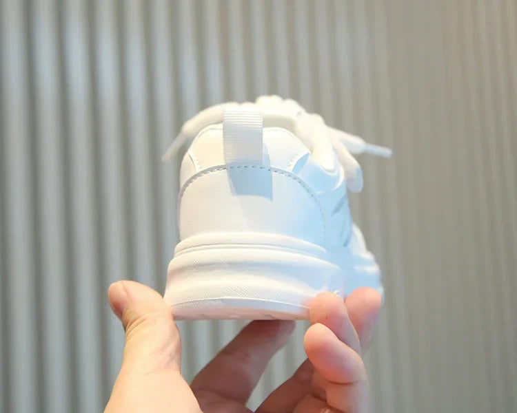 Children's Shoe for Girl New Solid White Sports Shoes for Boy Causal Fashion Versatile Kids School Running Sneakers Non-slip
