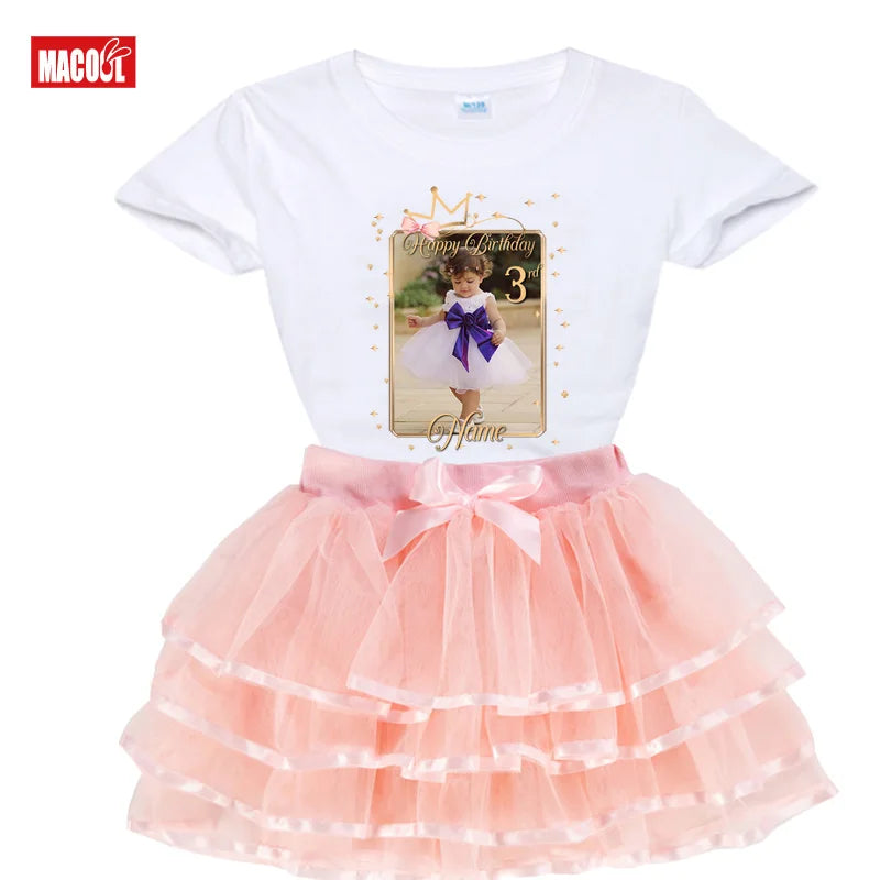 Kim Girls Birthday Princess Tutu Outfit Set