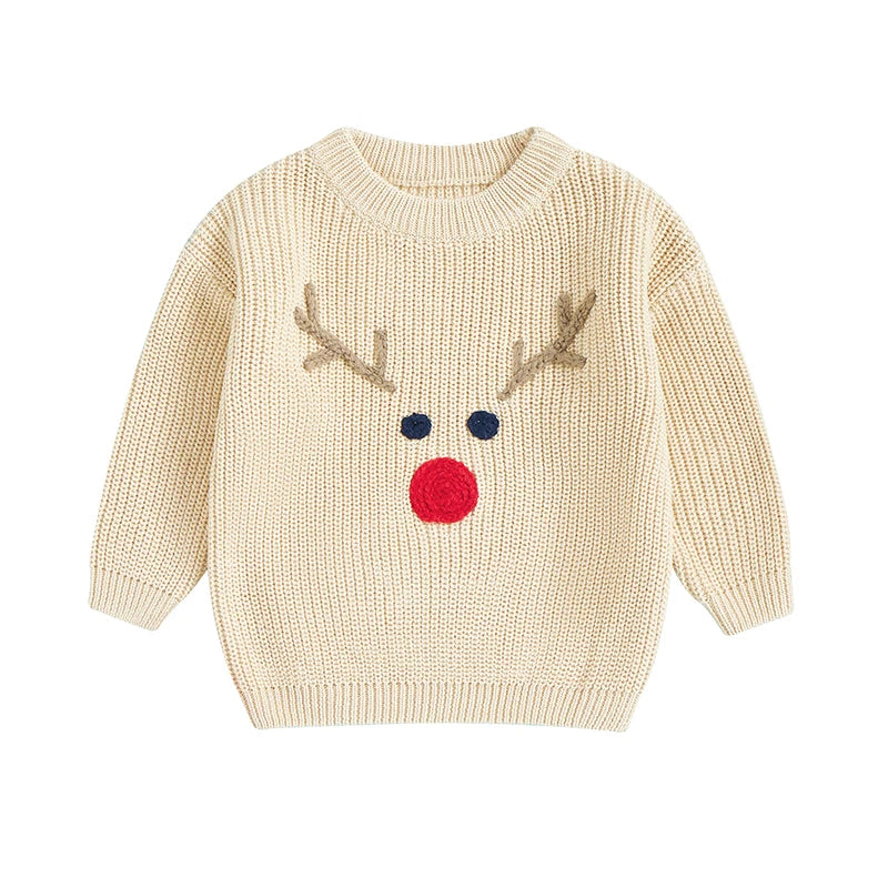 Andy Reindeer Baby Little Boy Christmas Sweater - GuGuTon baby store - Baby Fashion - Toddlers Outfits - Babies Outfits - Toddler Clothes - Kids Clothing - Newborn Clothes - Newborn Wear - Kids Wear - Trending Clothes - Trending Outfits - Fall Fashion - Winter Fashion - Girls Clothes - Boys Clothes - Babies Wear - Kids Accessories - KidsWear - Summer Clothes - Summer Fashion - Summer Trend - Falls Sweaters - Tops - Bottom - Jeans - Blouse - Dresses - Newborn Dresses - Toys