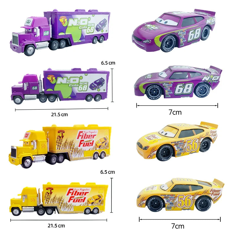 Cars 2 Mack Truck Pixar racing car Lightning McQueen Jackson Storm mini Car