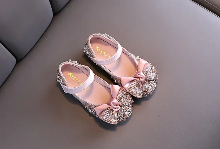 Sandals Toddler Girl Childrens Shoes Pearl Rhinestones Shining Kids Shoes