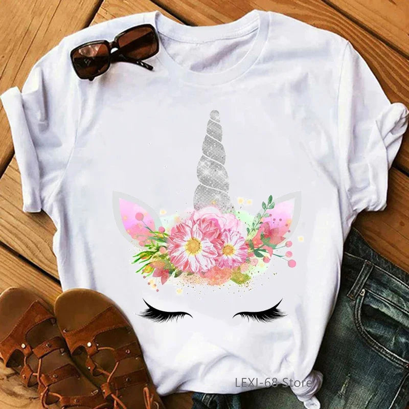 Sophia Women Kawaii Unicorn Girl Graphic Femme Flowers - GuGuTon baby store - Baby Fashion - Toddlers Outfits - Babies Outfits - Toddler Clothes - Kids Clothing - Newborn Clothes - Newborn Wear - Kids Wear - Trending Clothes - Trending Outfits - Fall Fashion - Winter Fashion - Girls Clothes - Boys Clothes - Babies Wear - Kids Accessories - KidsWear - Summer Clothes - Summer Fashion - Summer Trend - Falls Sweaters - Tops - Bottom - Jeans - Blouse - Dresses - Newborn Dresses - Toys