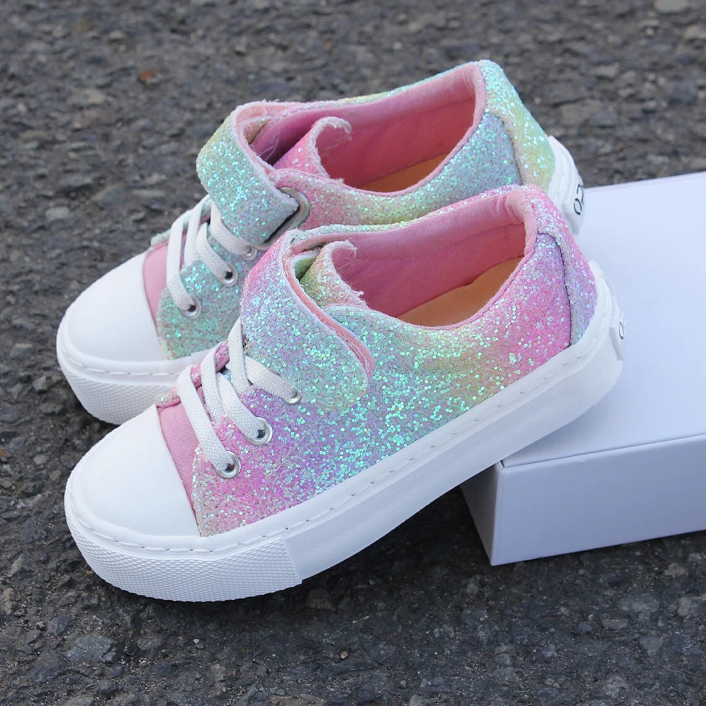 9058 Fashionable and Trendy Boy and Girl Board Shoes, Children's Shoes with Velcro, Breathable and Lightweight Walking Shoes