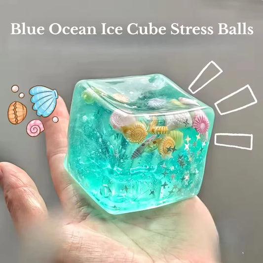 Squishy Ocean Blocks Stress Balls Autism Sensory Toys Stress Anxiety Relief Fidget Toys