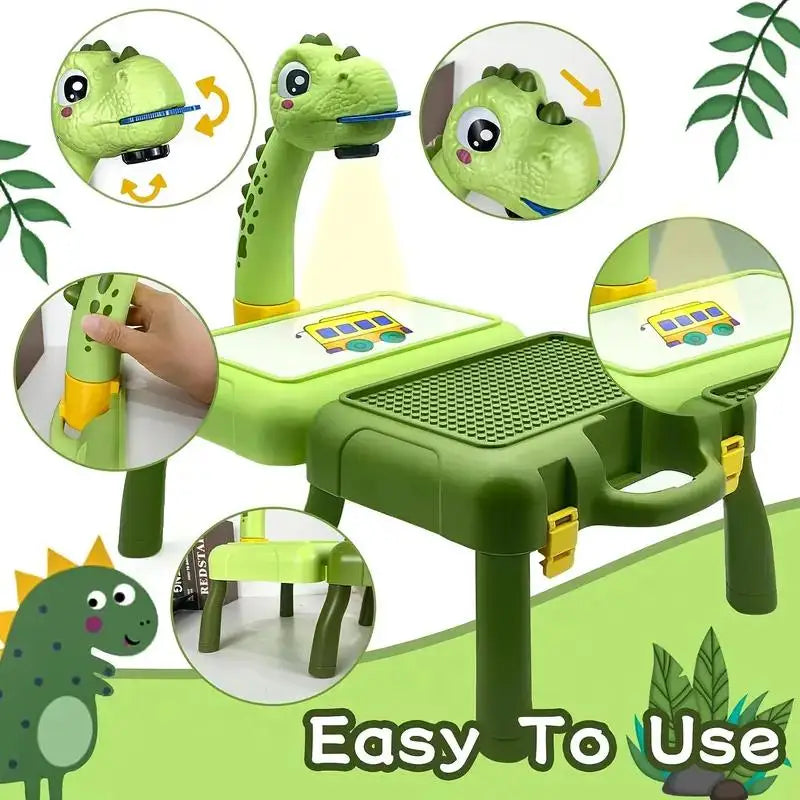Drawing Projector for Kids, Mini Multi-Functional Writing Board Learning Drawing Educational Toys, Ideal Toy for 3+ Girls & Boys