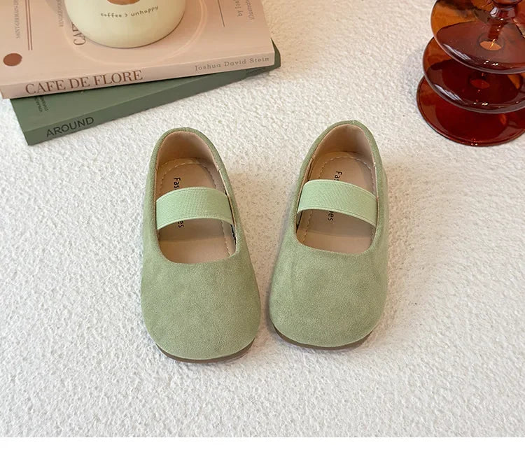 Girls Dance Performance Shoes Slip-on Kids Soild Candy Color Ins Trendy 2026 New Girls Flat Shoes
