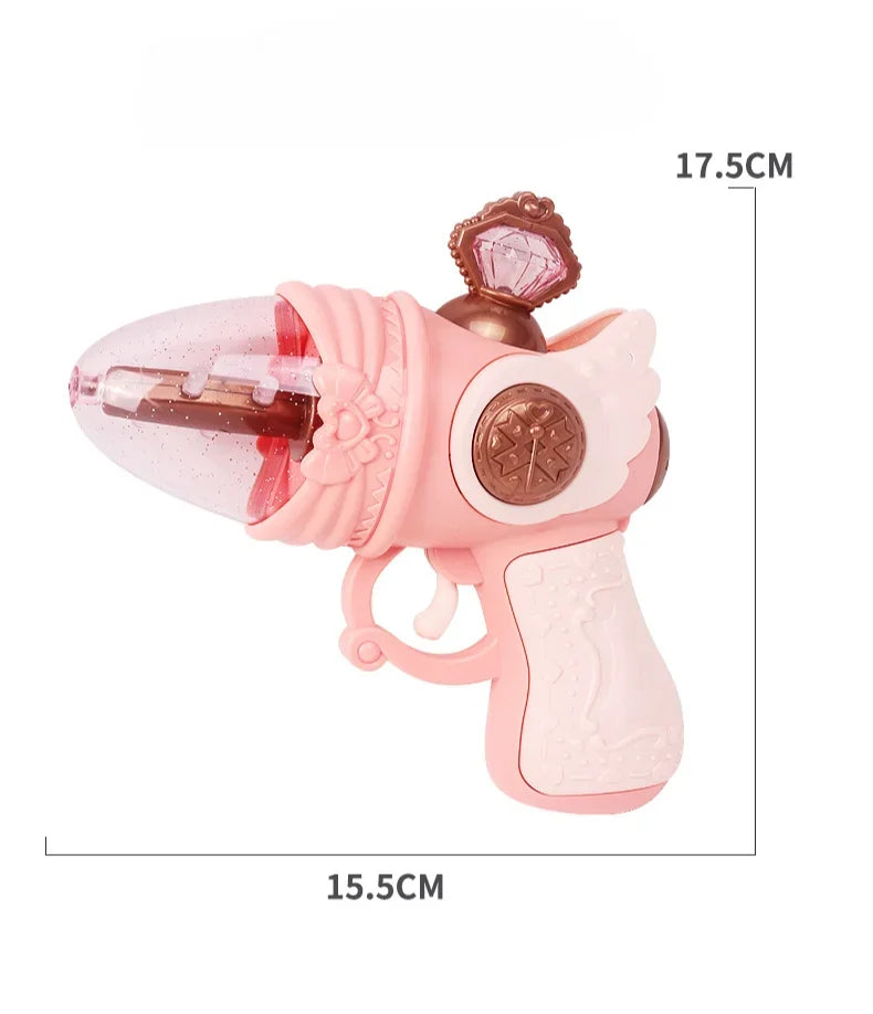 Girls Magical Electric Toy Gun Sound Light Gun Twirling Star Decoration Sweet Cute Princess Toy Non-firing Kids Birthday Gifts