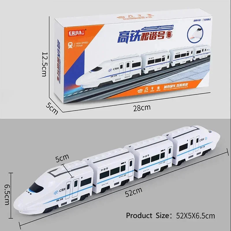 Kids Simulation High-speed Railway  Sound Light Train Toys
