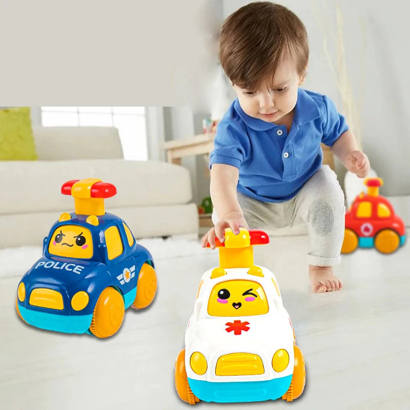 Baby Toy Cars for 1 2 3 Years Boy Gift Press and Go Cartoon Truck Educational Toys Pull Back Cars Toys for Toddlers 12 18 Month