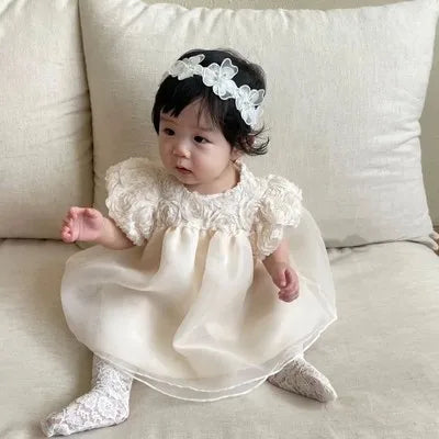1st Birthday Party Baby Dress Summer Princess One Year Baby Girls Dress