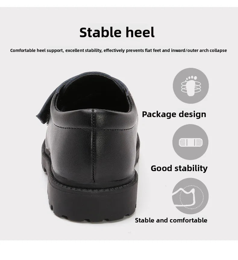 Boys Shoes Children Leather Shoes For Big Kids Teenagers Size 27-38 For Big Boy Formal Wedding Shoes British Style Simple Black