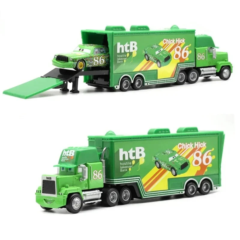 2025 New Disney Pixar Cars And Truck Set Lightning Mcqueen Uncle Mike Model Trucks Racing Car New Year Christmas Gift for Boys