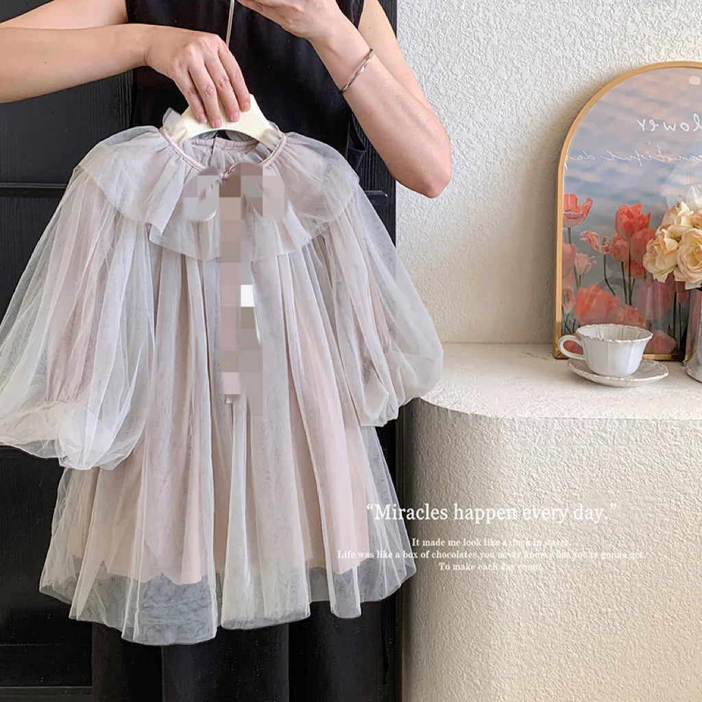Spring and Autumn New Western Style Fairy Little Girl Mori Style Princess Dress