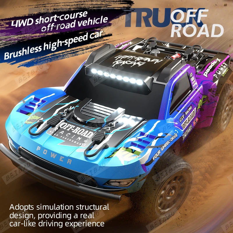 JJRC Q130 Q130-C 70KM/H 4WD RC Car with Light Brushless Motor Remote Control Car High Speed Drift Monster Truck Adults Kids Toys
