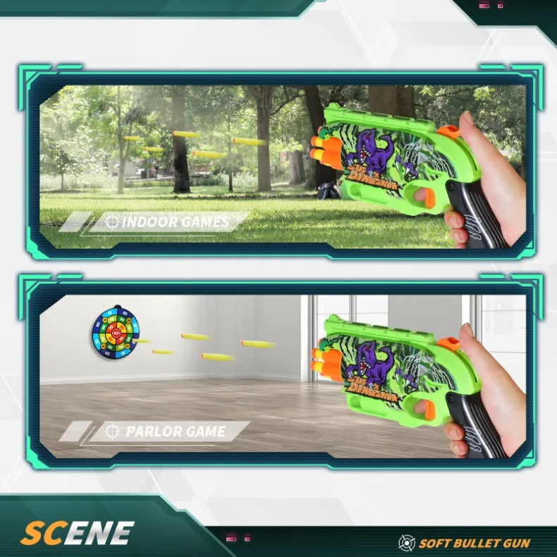 Kids Air Soft Bullet Gun Toys - Graffiti Shark Design