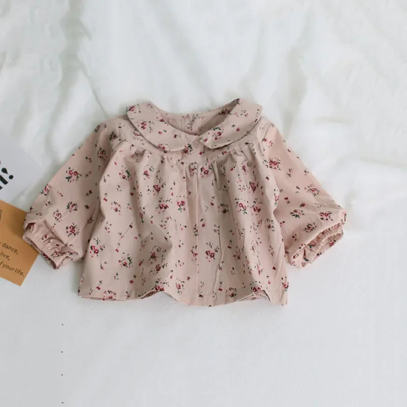Isla Floral Blouse Long Sleeve Cotton Tops