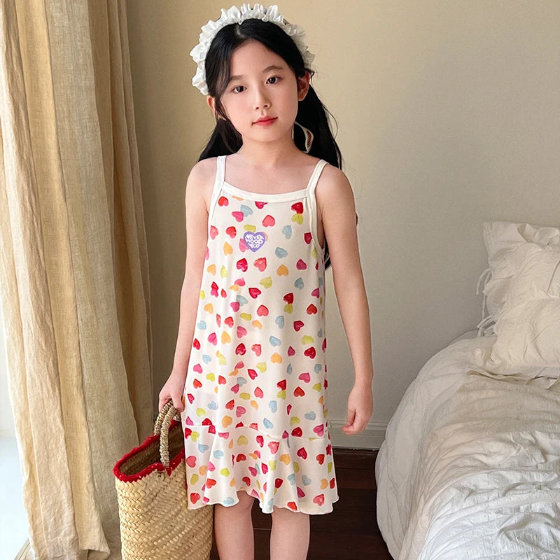 Cute Dress For Kids Girl Summer Dresses Children's Fashion Dress Thin Girls' Halter