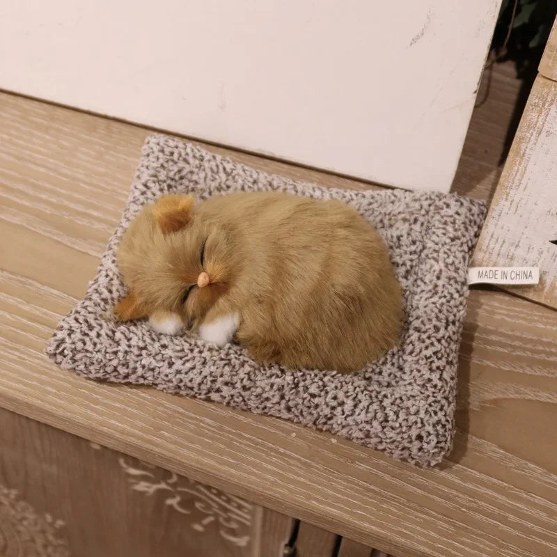 Interactive Meowing Kitten Plush with Press-to-Meow Sound, Realistic Cat