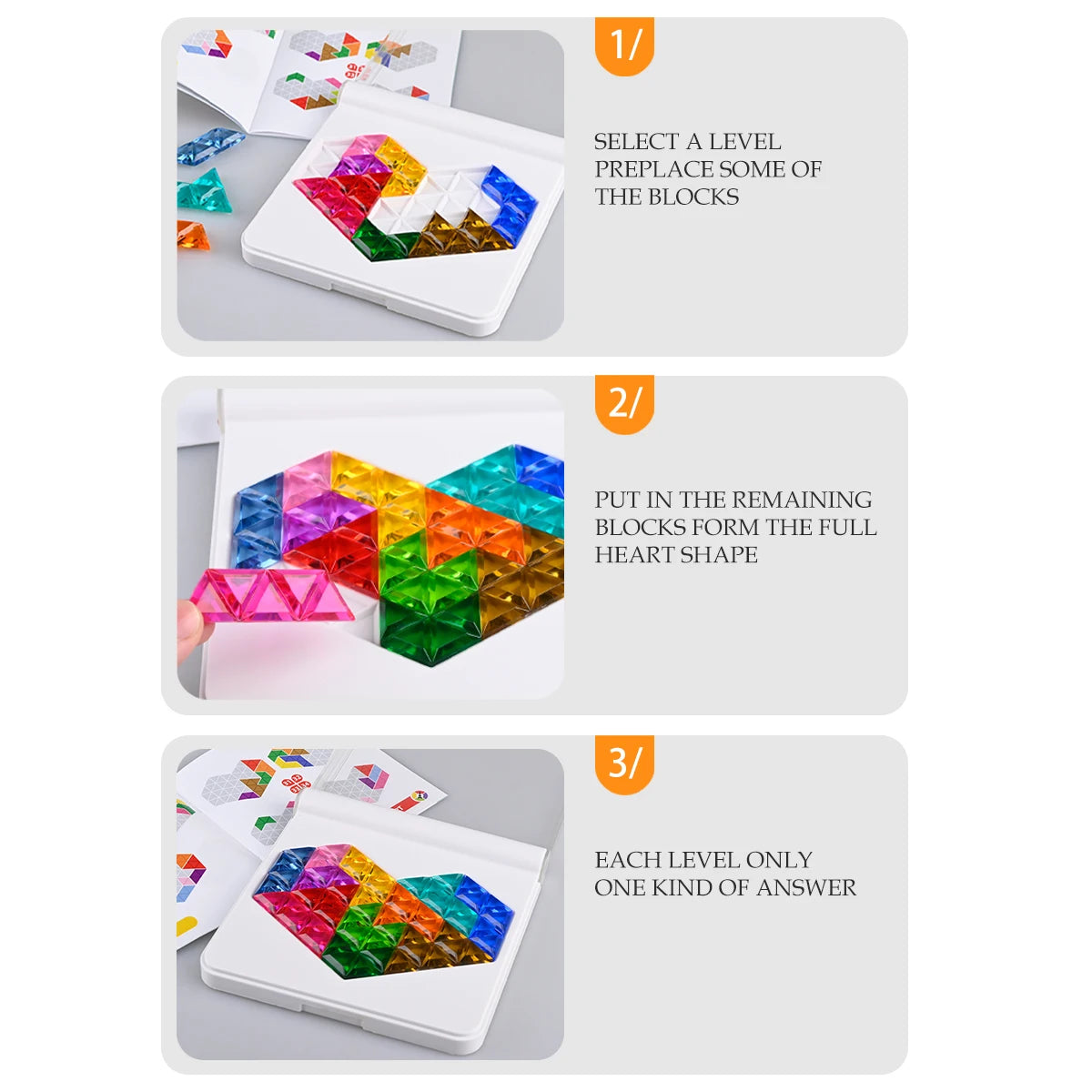 Puzzle Toys. Logical Thinking Training Fun Tabletop Games Multiple Shapes Colors