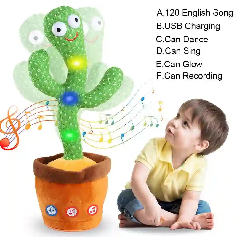 Dancing Cactus Toy for Kids - Musical Plush Speaker