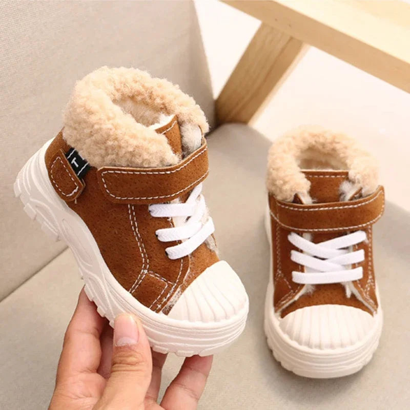 Lucas Warm Boots Winter New Boys Plus Thicken Velvet Cotton Shoes Waterproof