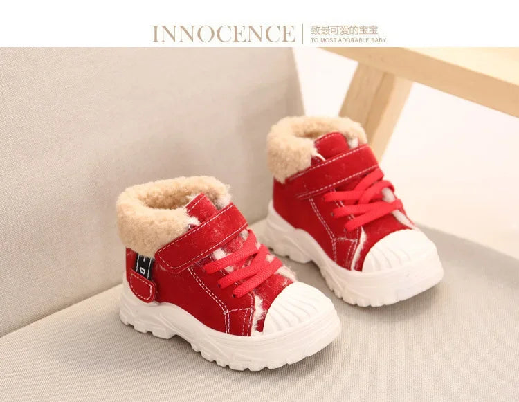 Lucas Warm Boots Winter New Boys Plus Thicken Velvet Cotton Shoes Waterproof