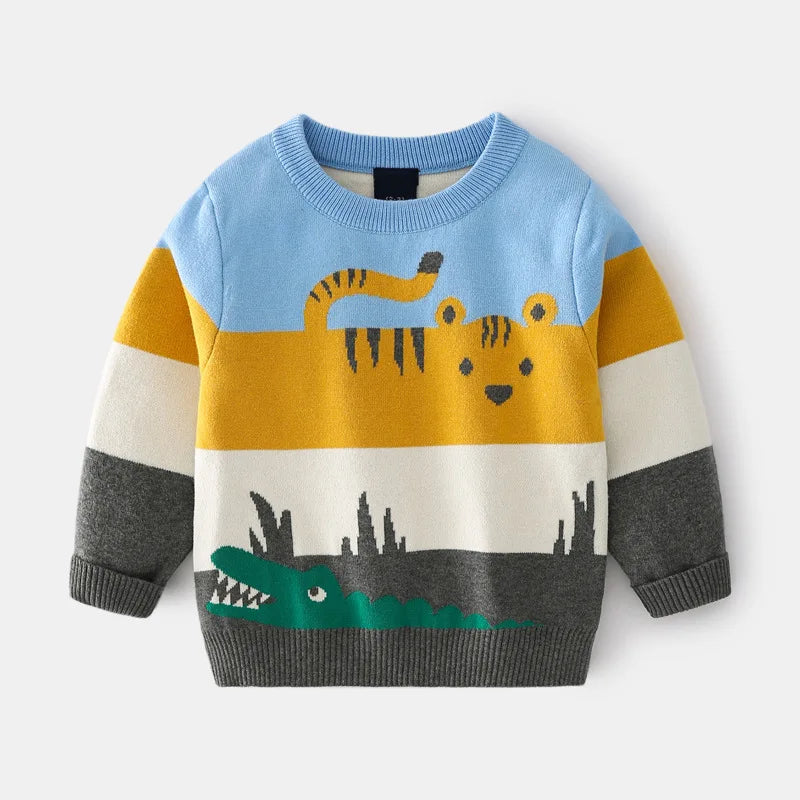 Mateo Animals Cartoon Long Sleeve Sweaters